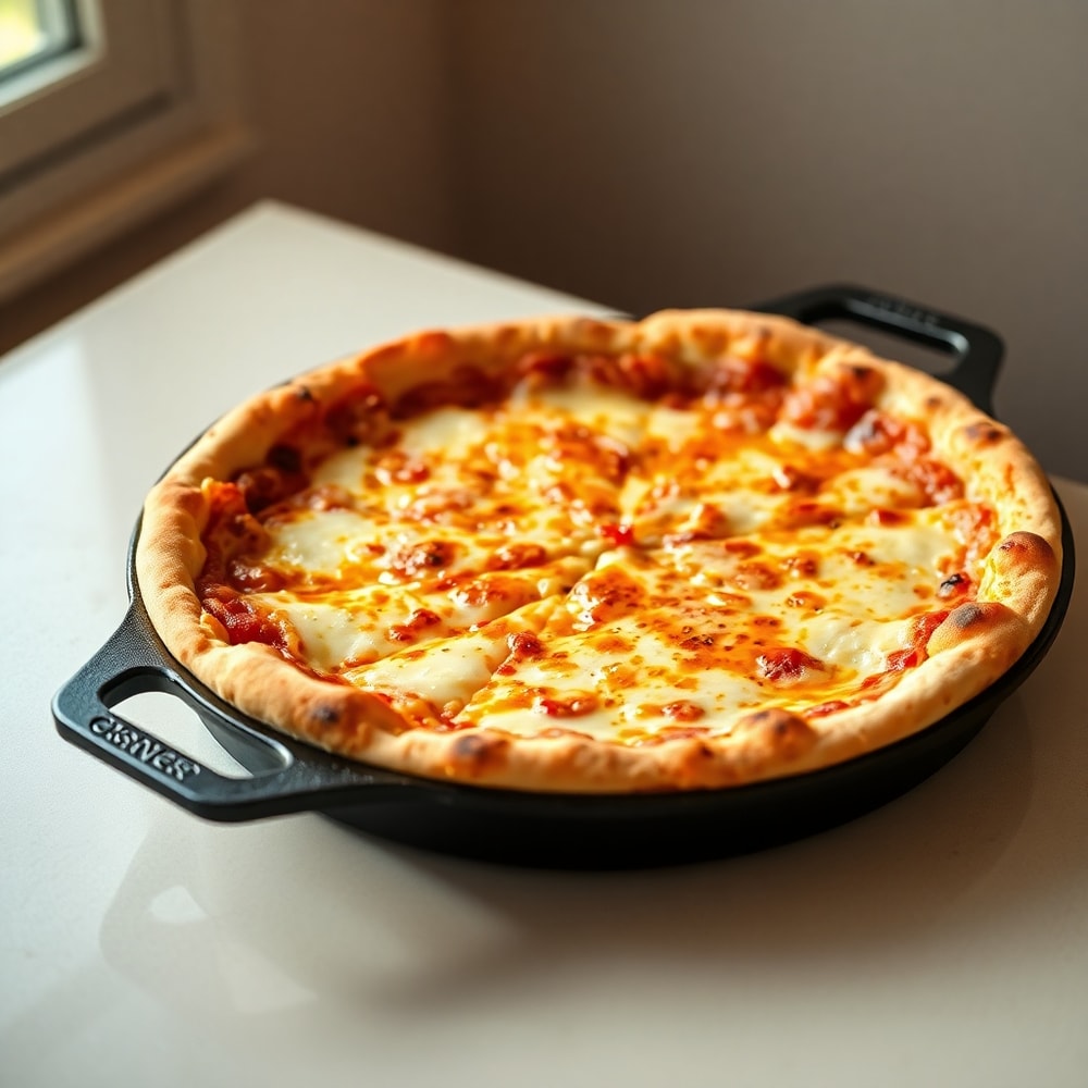 crispy cast iron skillet pizza