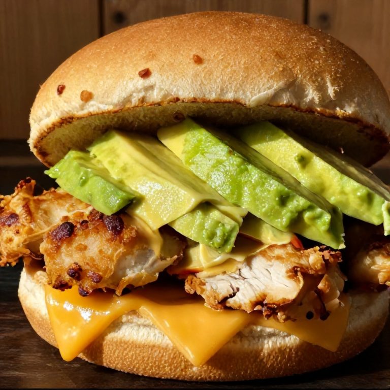 crispy chicken avocado melt sandwich