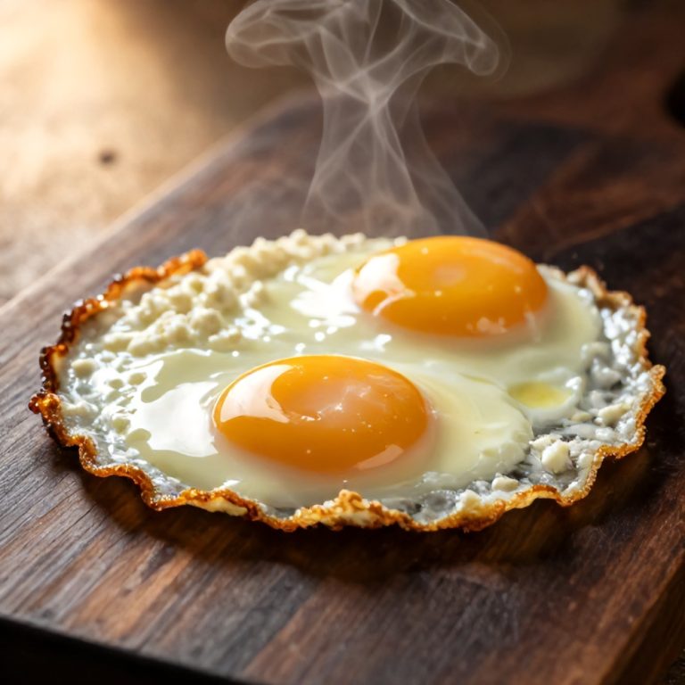 crispy feta fried eggs