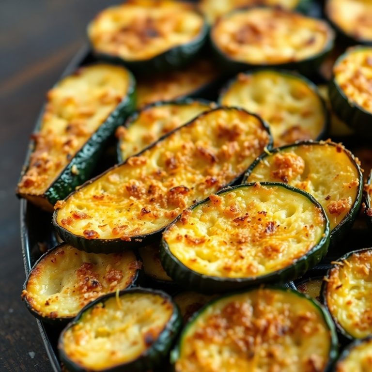 Garlic Parmesan Roasted Zucchini