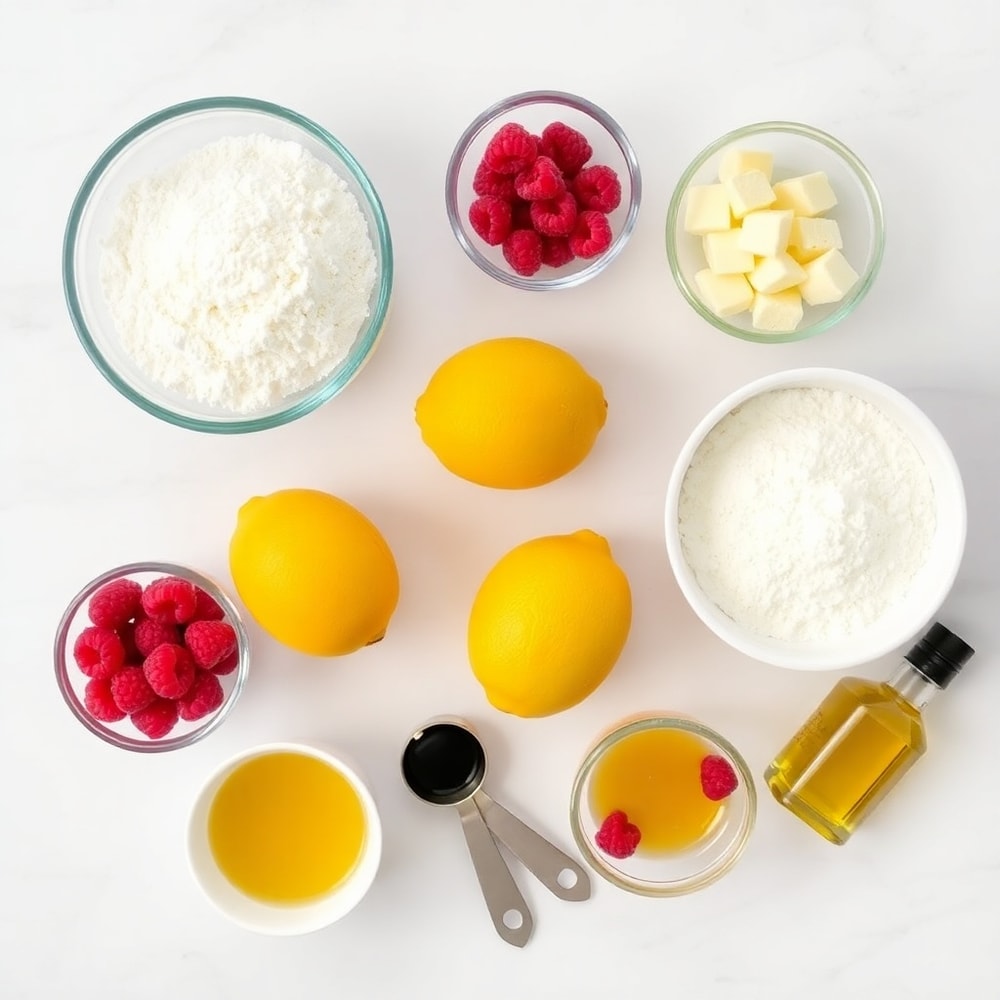 Ingredients for Lemon Raspberry Bars
