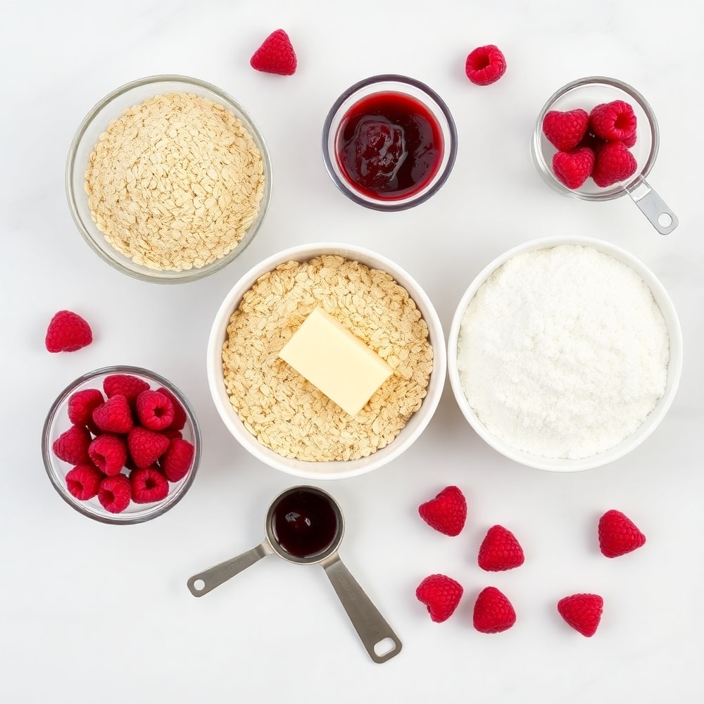 Raspberry Oatmeal Crumble Bars Ingredients