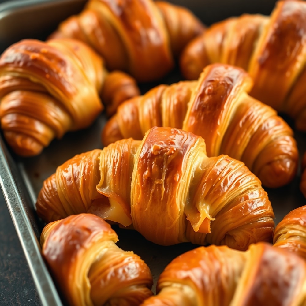 Easy Baked Ham and Cheese Croissants