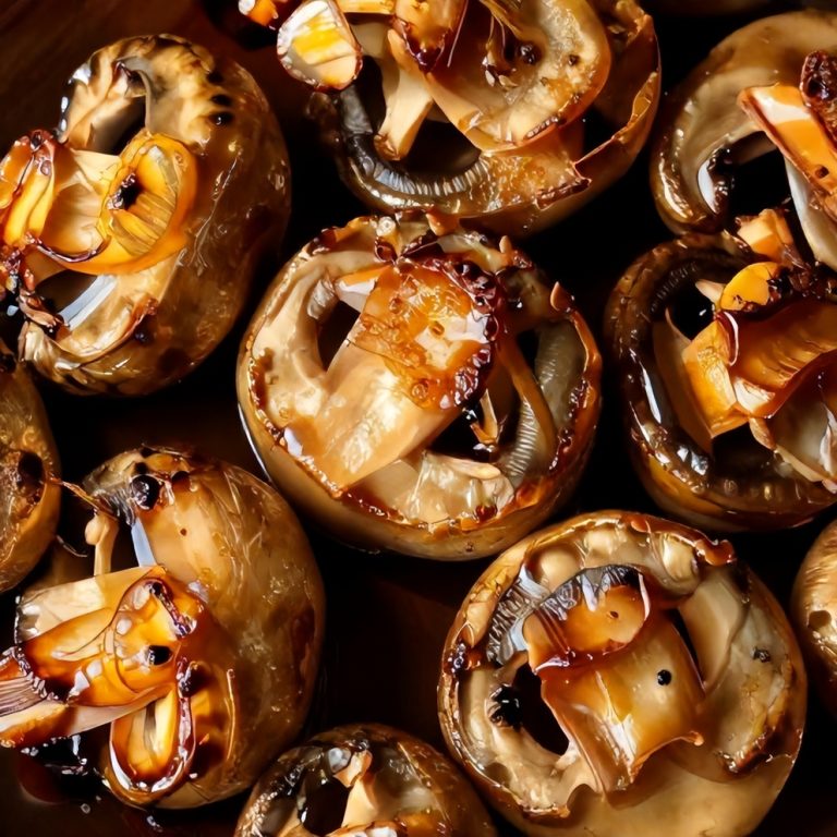 Easy Balsamic Soy Roasted Garlic Mushrooms