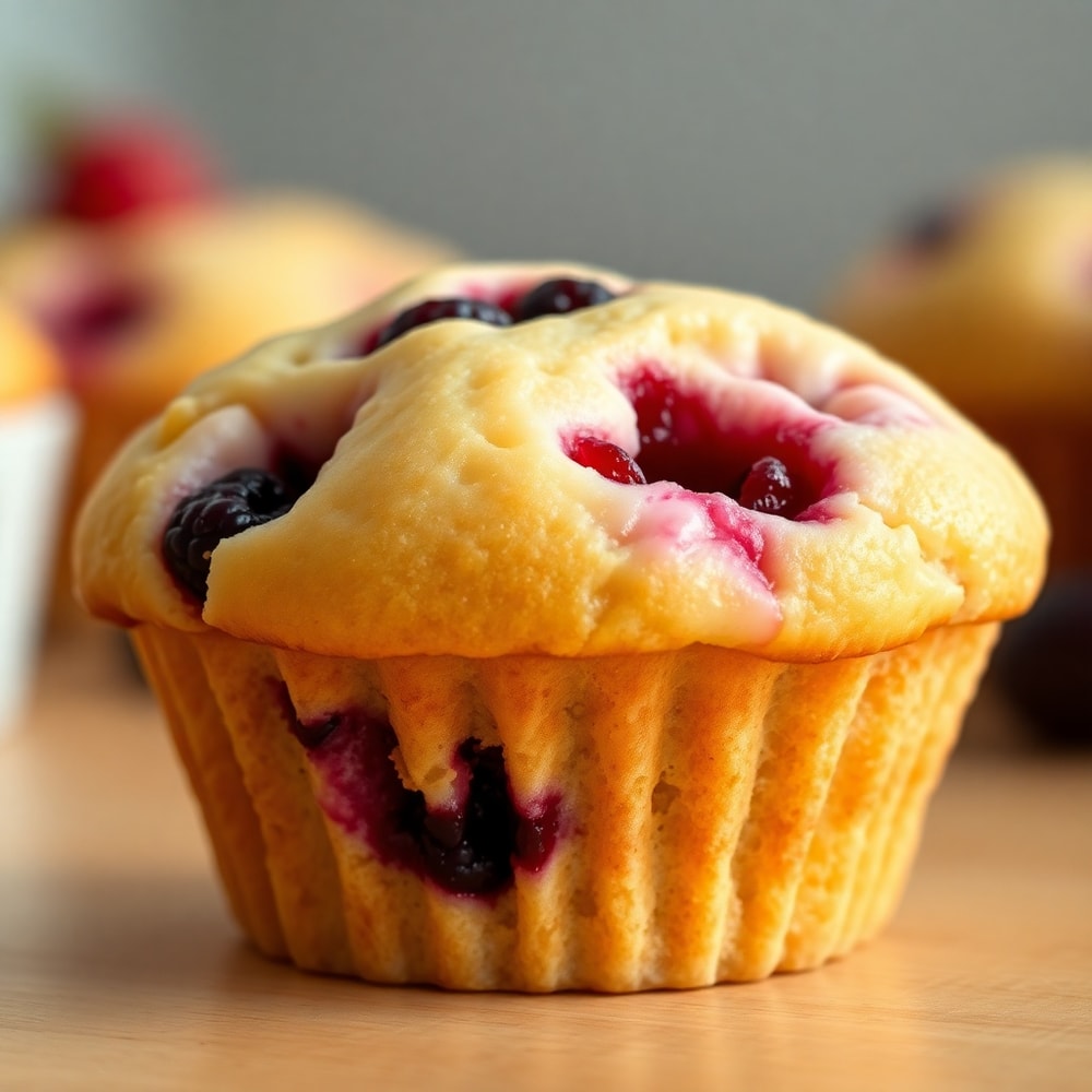 berry cream cheese muffins