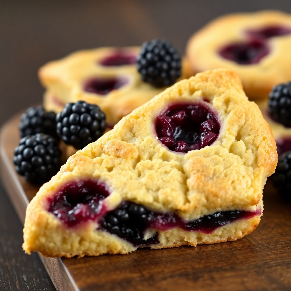 Easy Blackberry Shortbread Wedges