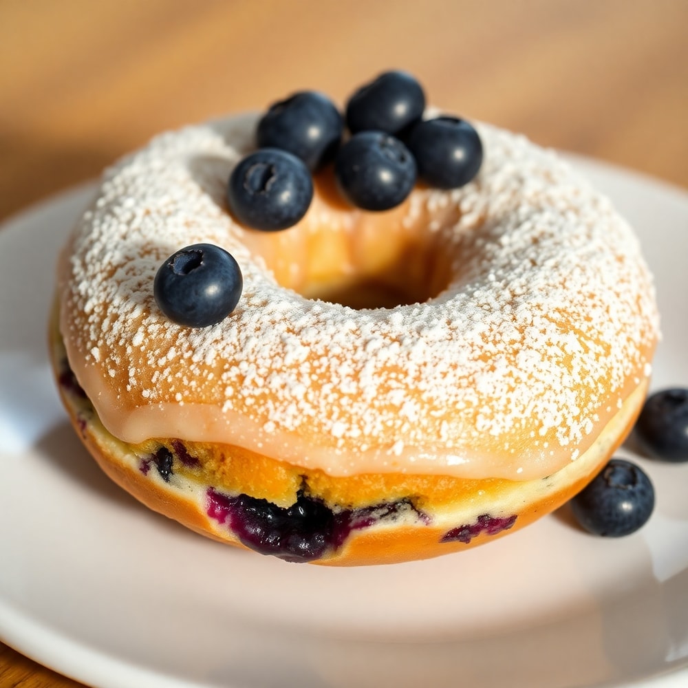 Blueberry Donuts with Glaze