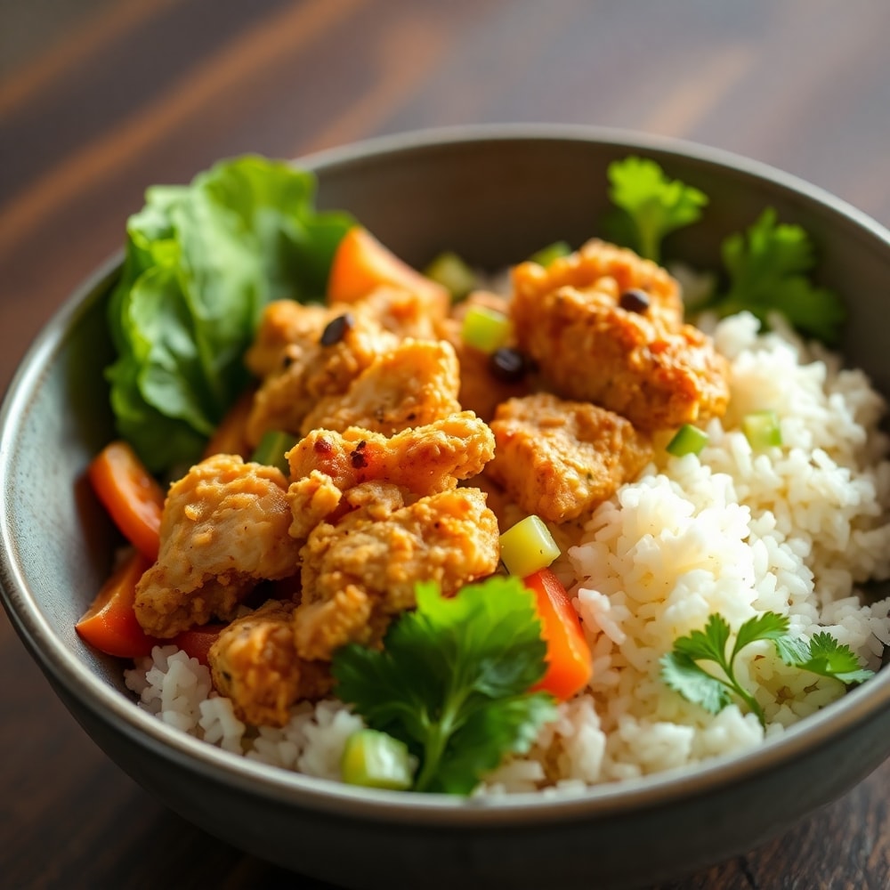 Easy Coconut Chicken Rice Bowl