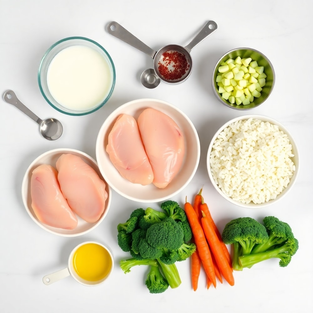 Easy Coconut Chicken Rice Bowl Ingredients