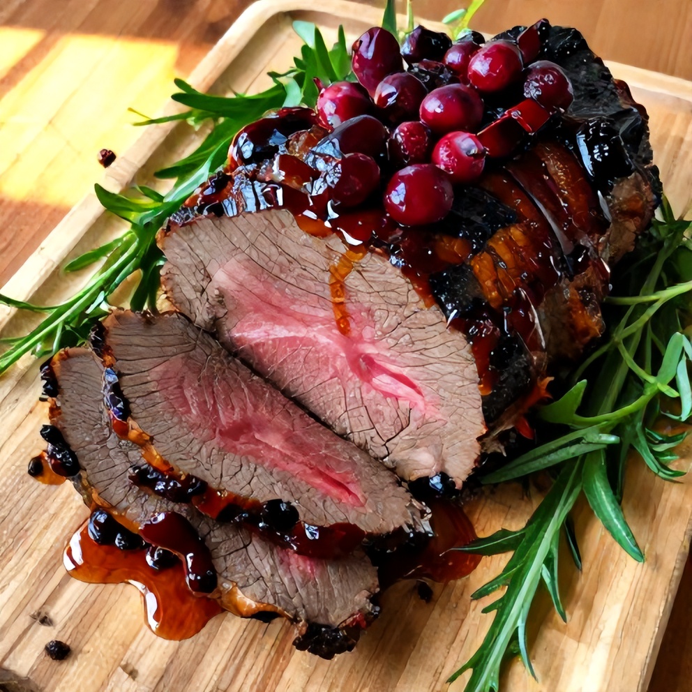 Easy Cranberry Balsamic Roast Beef