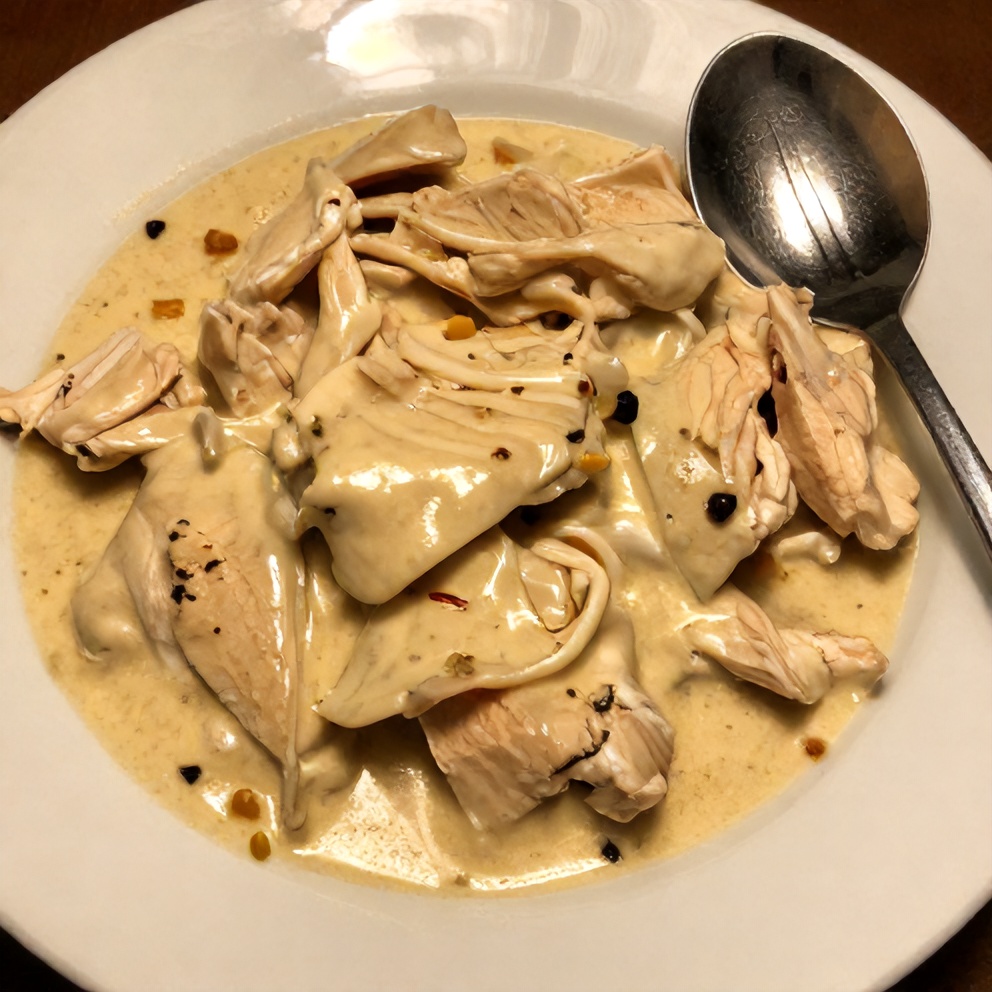 Plated Creamy Chicken Curry