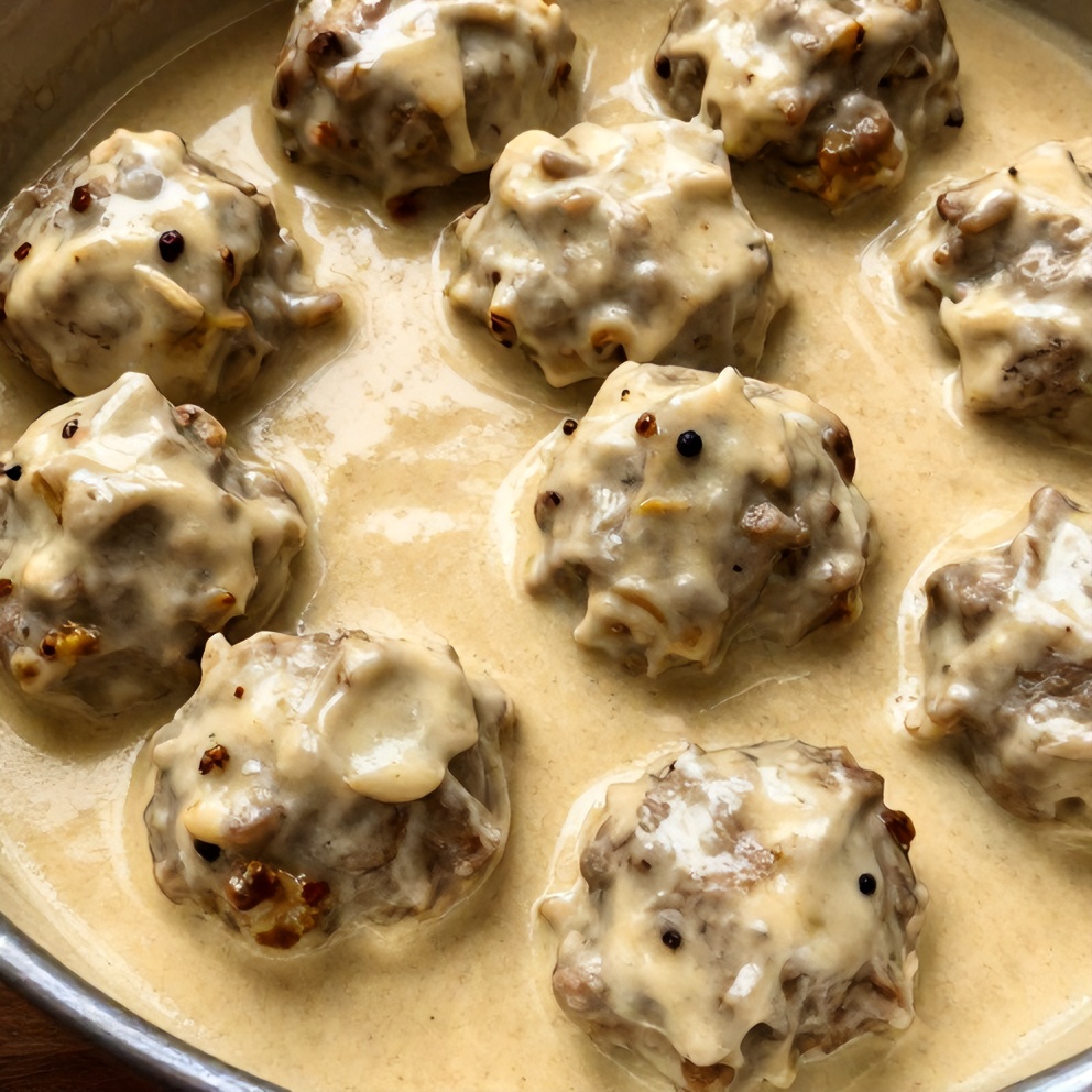 Easy Creamy Dijon Meatballs