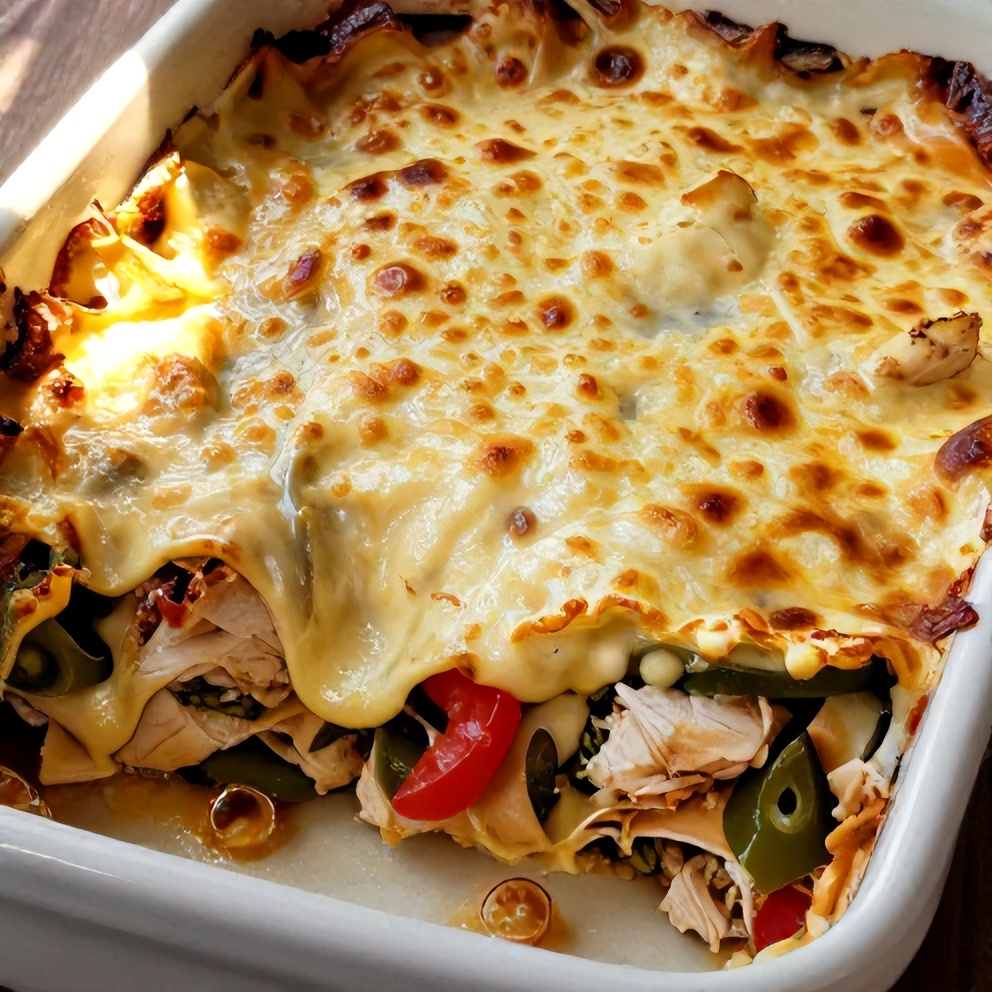 Easy Crockpot Chicken Enchilada Casserole