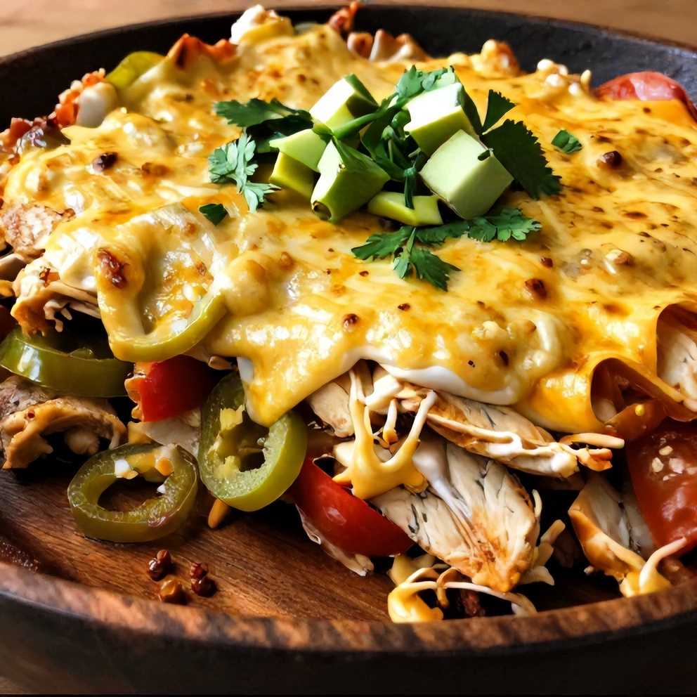 Perfectly plated serving of Crockpot Chicken Enchilada Casserole