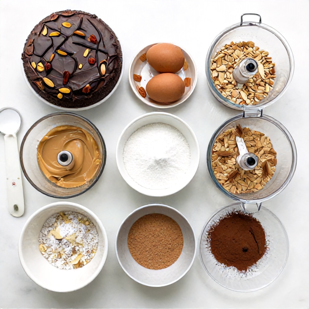Ingredients for Flourless Chocolate Almond Cake