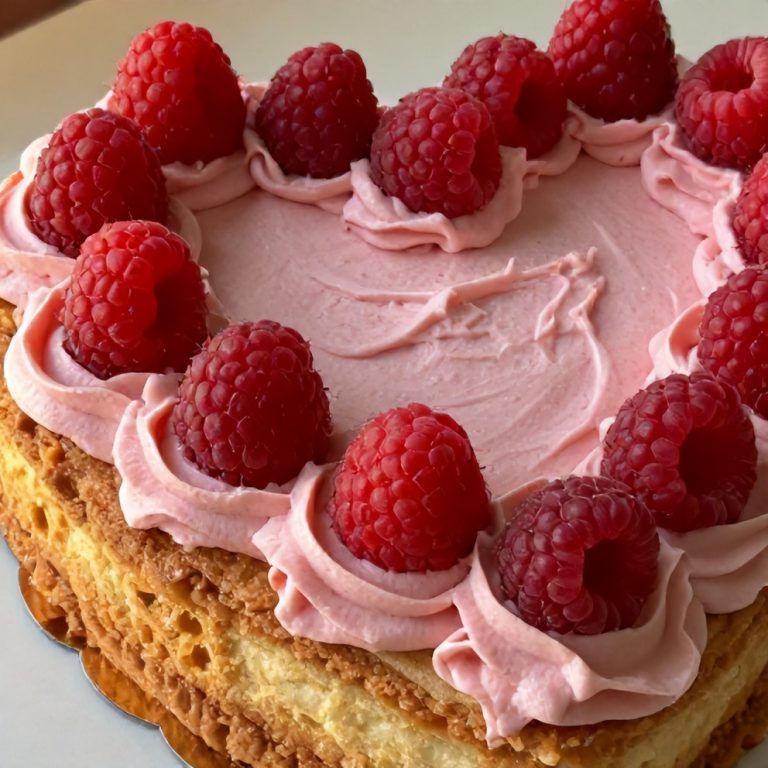 Easy Heart Shaped Raspberry Cake