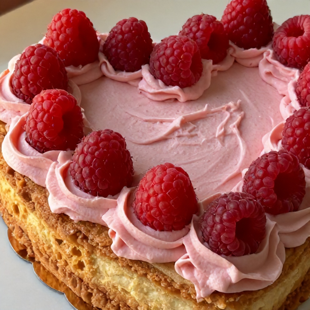 Easy Heart Shaped Raspberry Cake