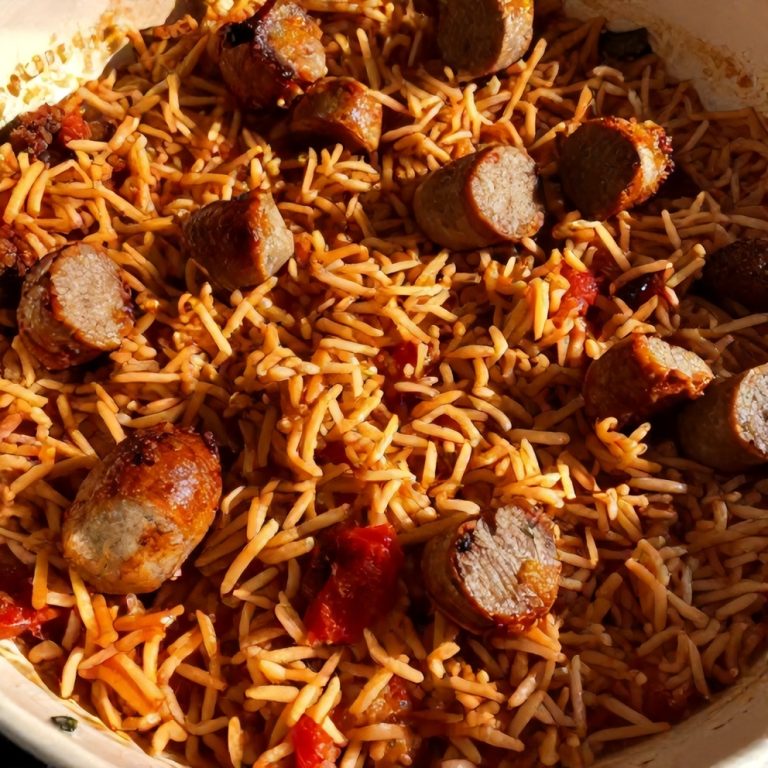 Easy Italian Sausage and Rice Skillet