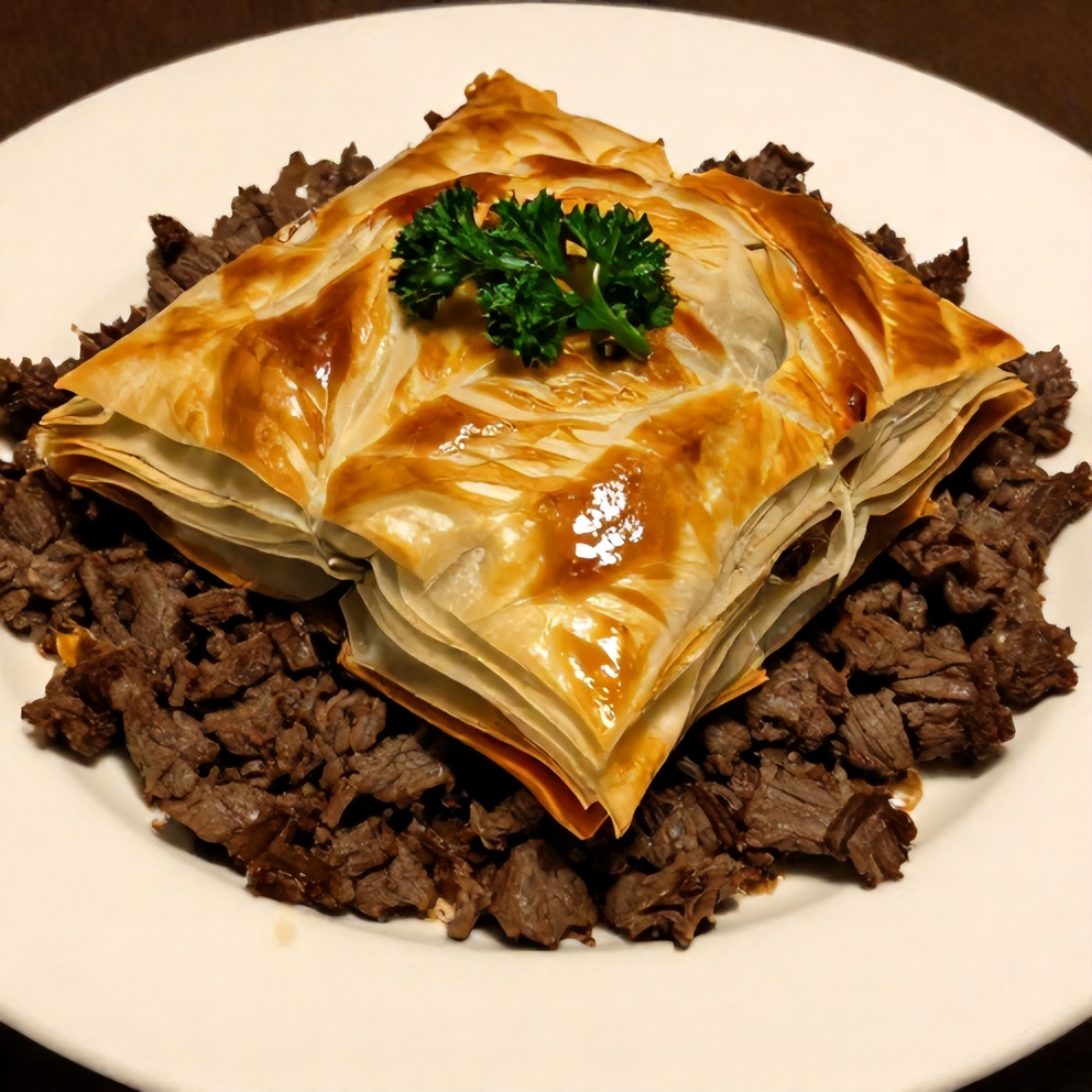 Kreatopita ready to serve