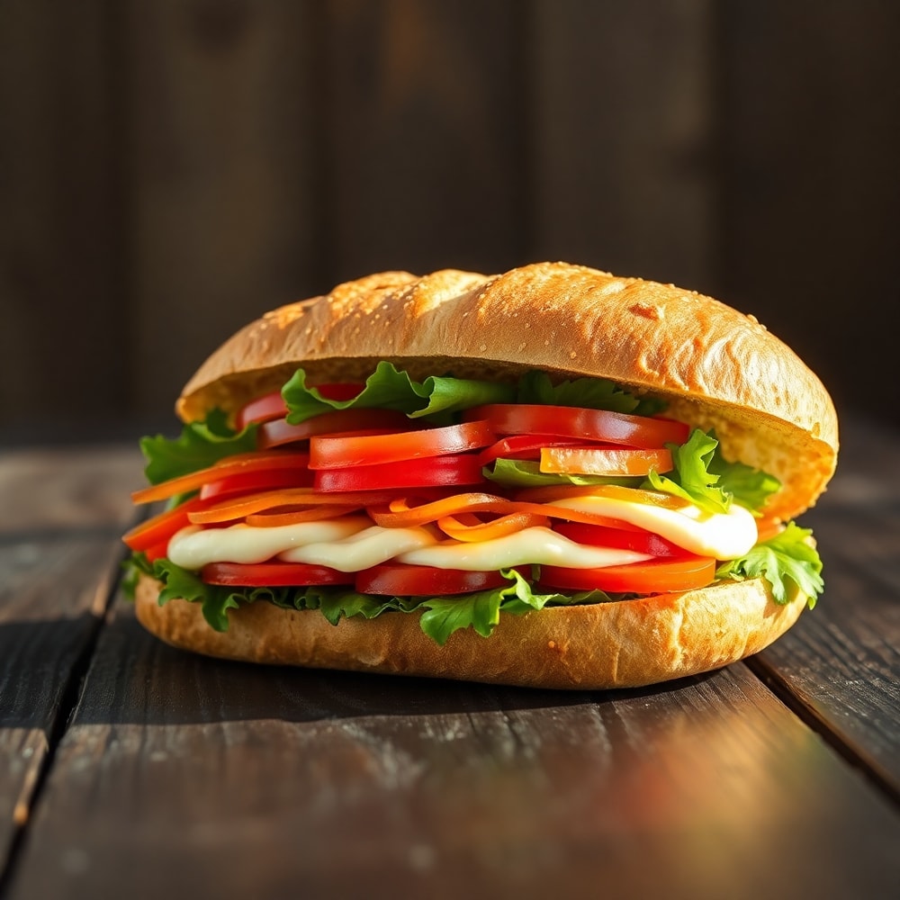 Mediterranean Veggie Sandwich