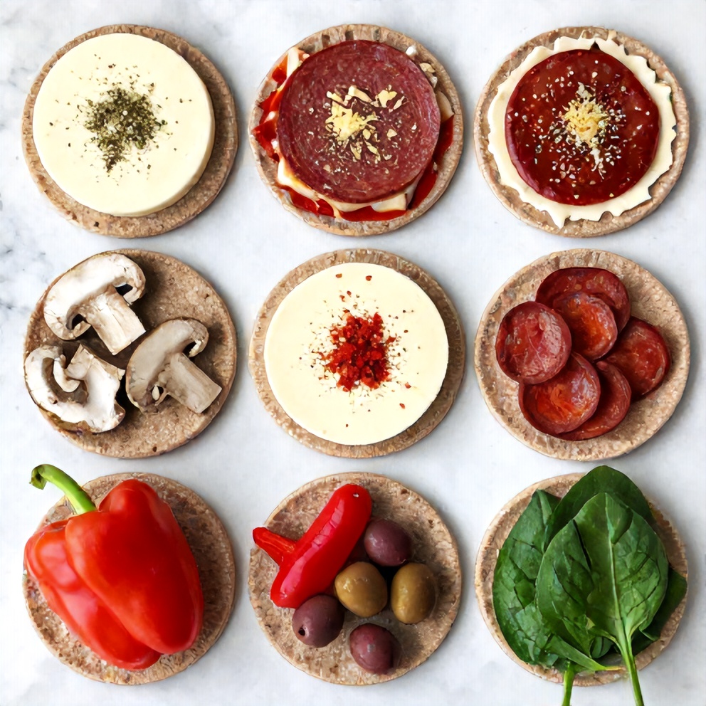 Raw ingredients for Pepperoni Pizza Wraps