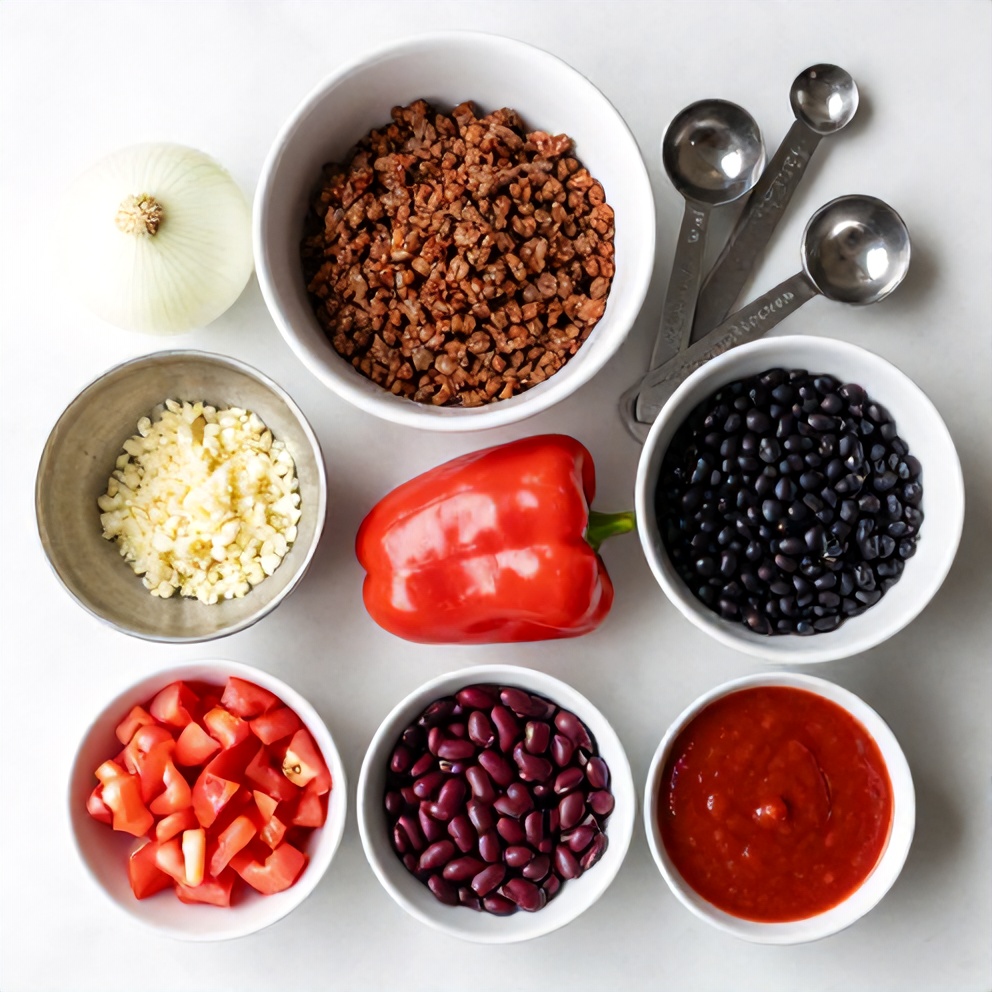 Easy Slow Cooker Chili Ingredients