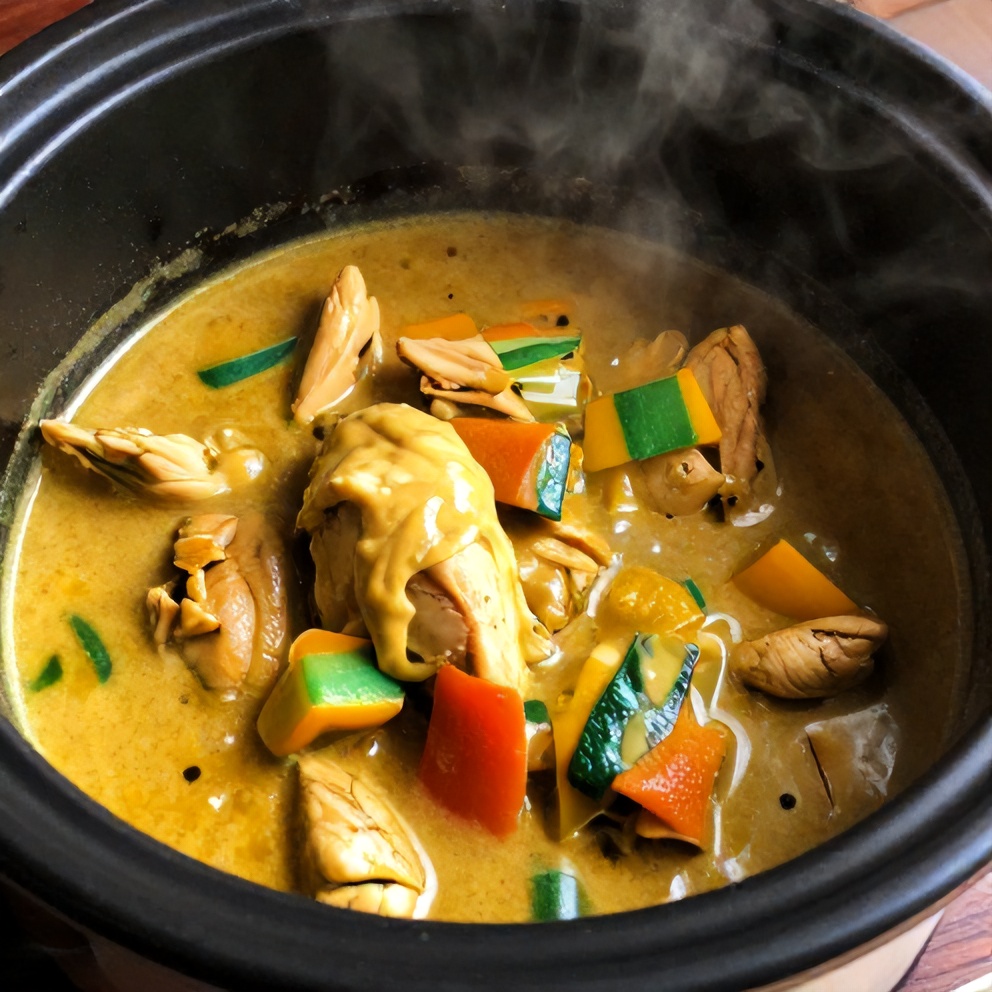 Easy Slow Cooker Coconut Curry Chicken