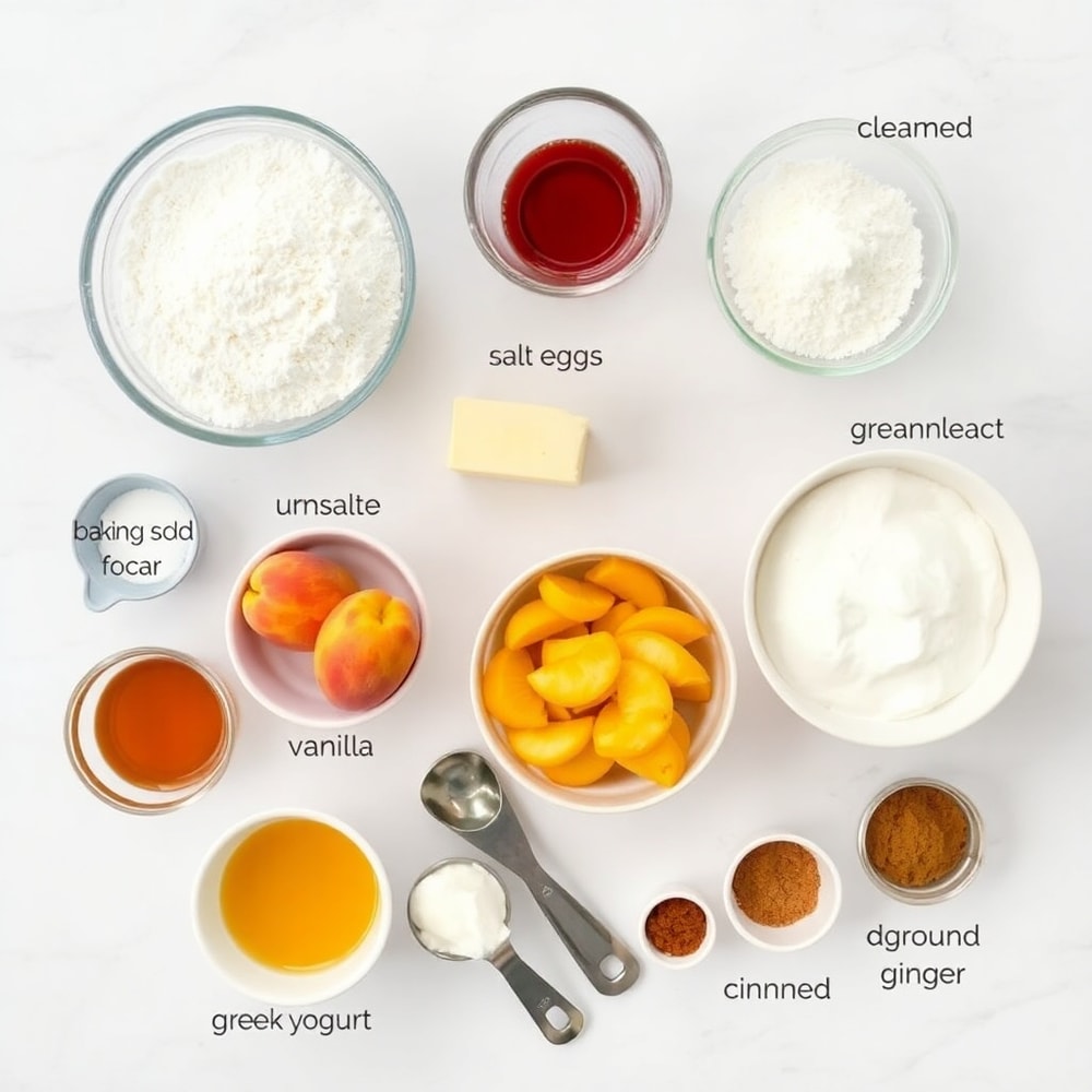 Ingredients for Easy Spiced Peach Bread