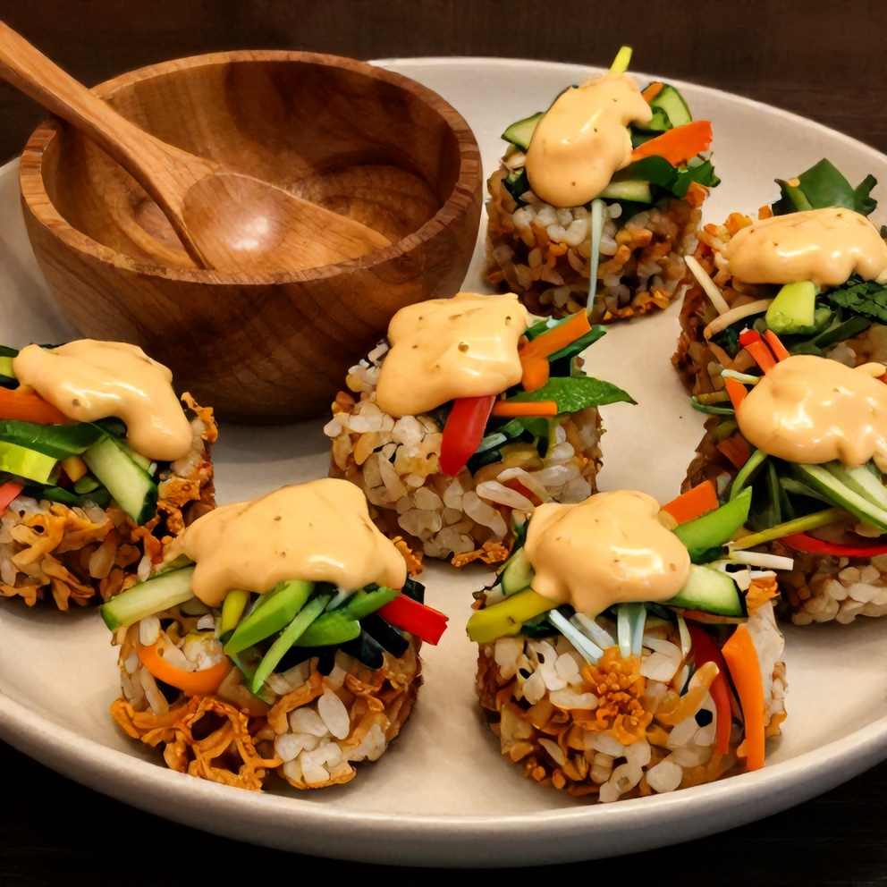 Plated Serving of Easy Sushi Cups