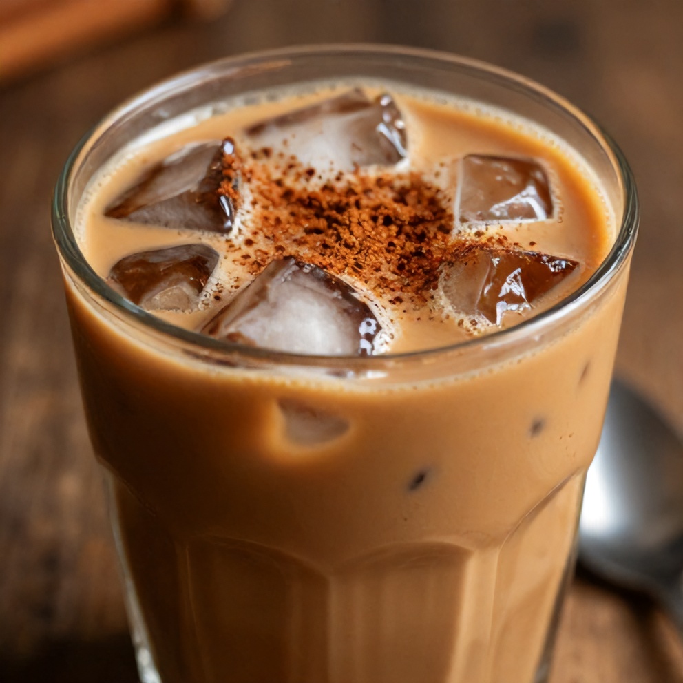 Vietnamese iced coffee in a glass