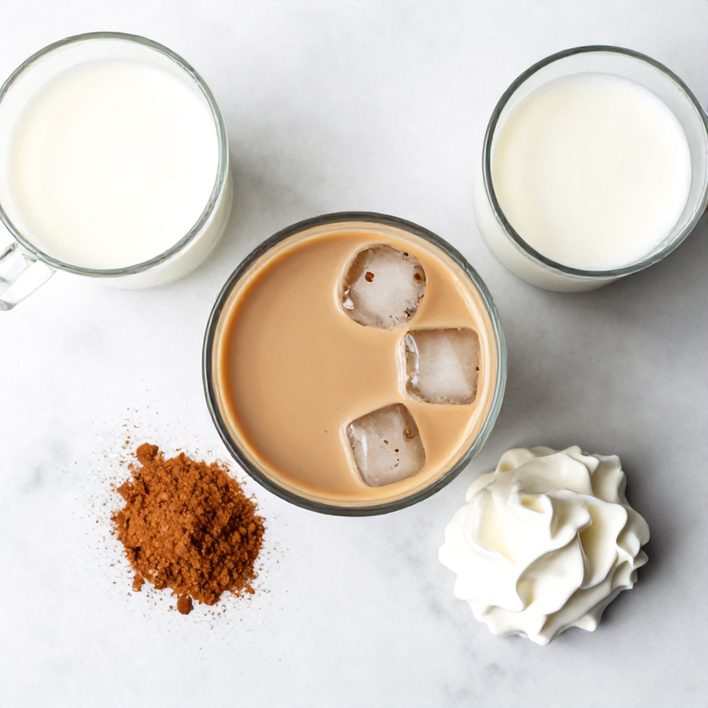 Ingredients for Vietnamese iced coffee