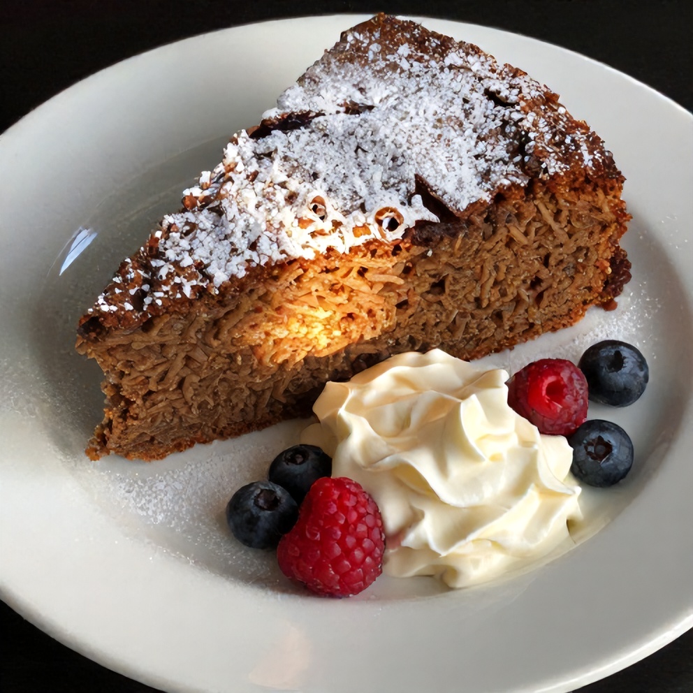 Sliced Fall Spiced Gingerbread Cake on a white plate
