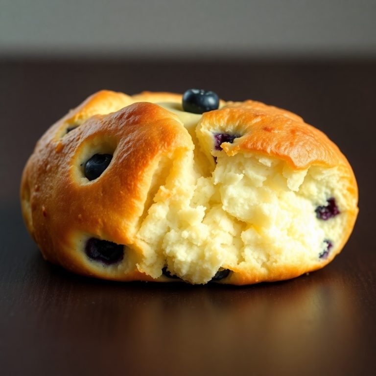 Fluffy Cottage Cheese Blueberry Cloud Bread
