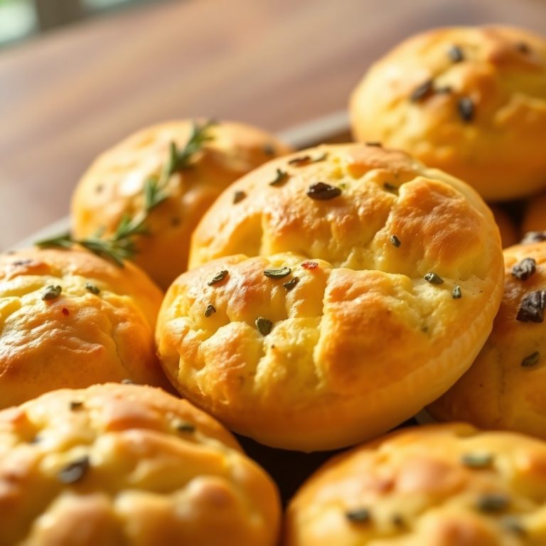 Garlic Rosemary Focaccia Muffins
