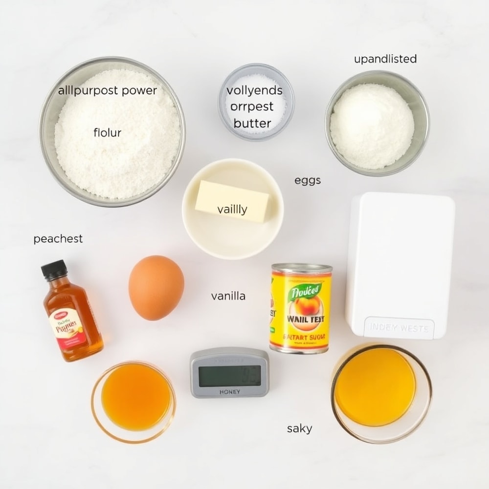 Honey Peach Cupcake Ingredients