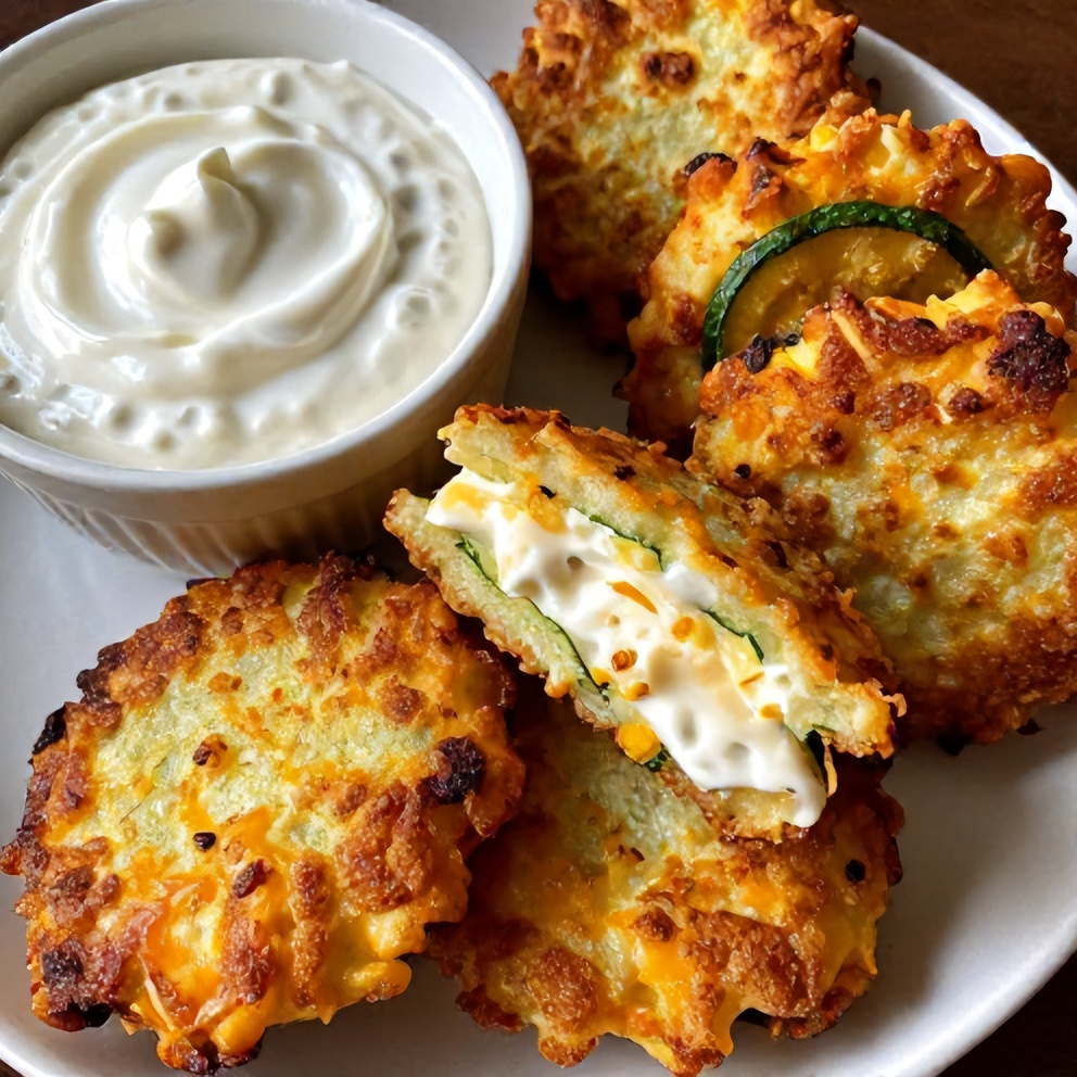 keto zucchini parmesan fritters