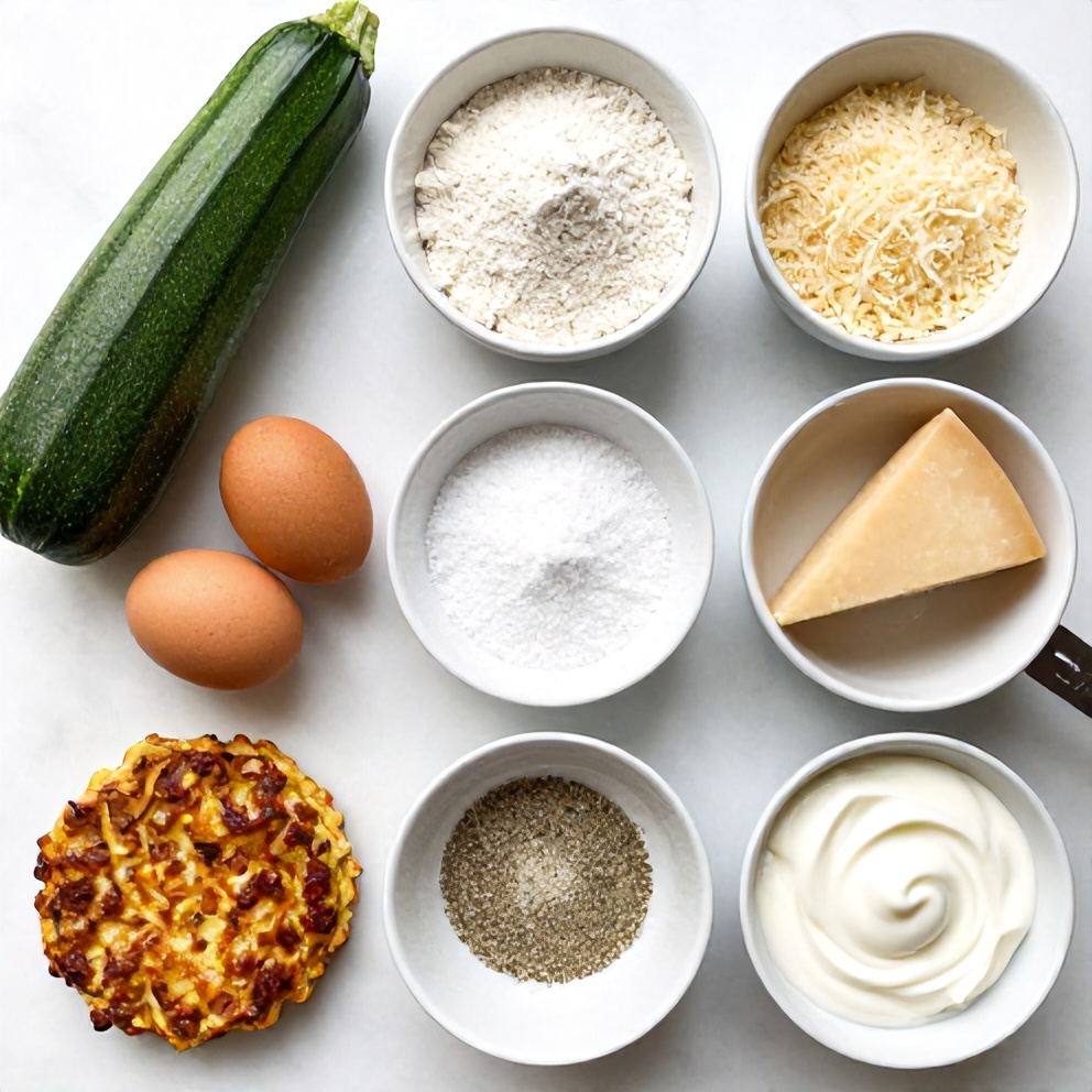 Keto Zucchini Parmesan Fritters Ingredients