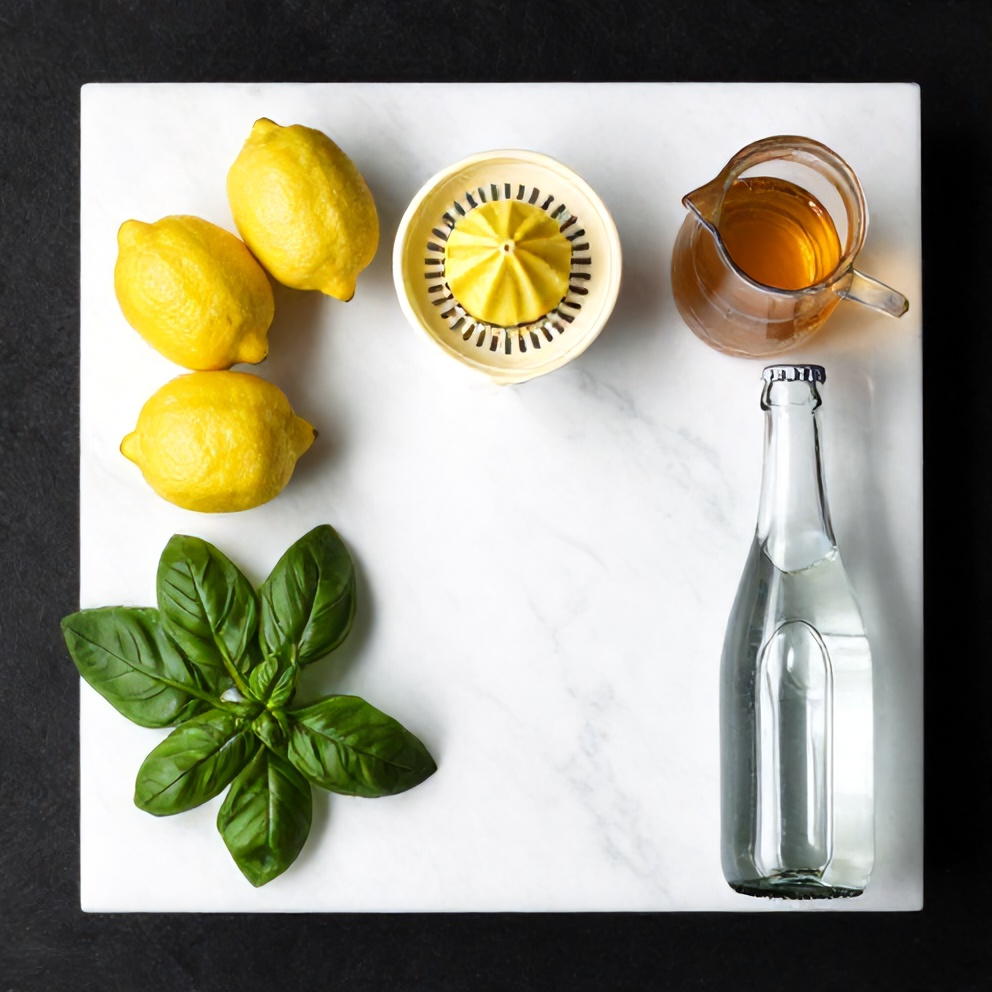 Lemon Basil Cooler Ingredients