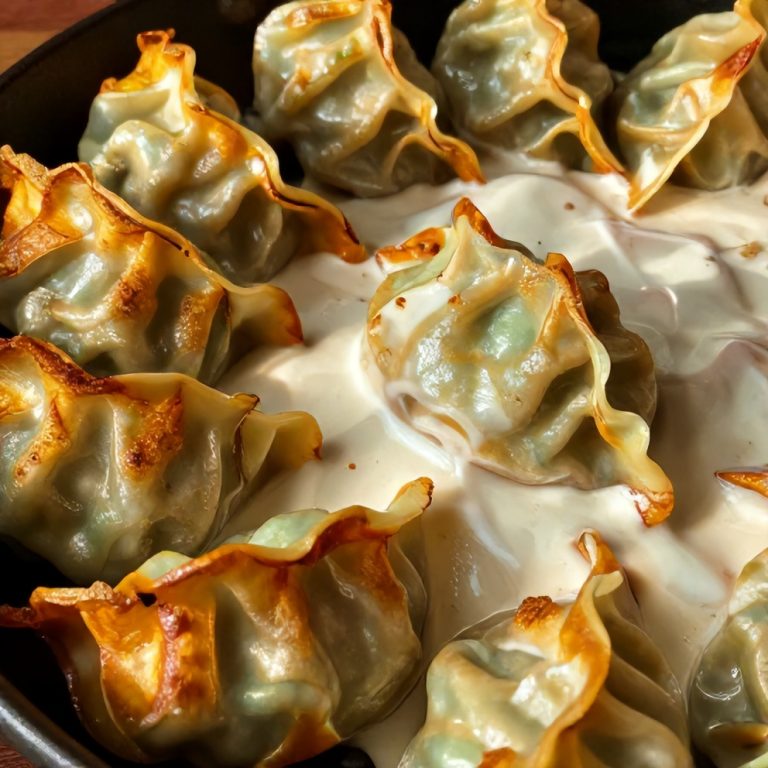 One Pan Baked Dumplings