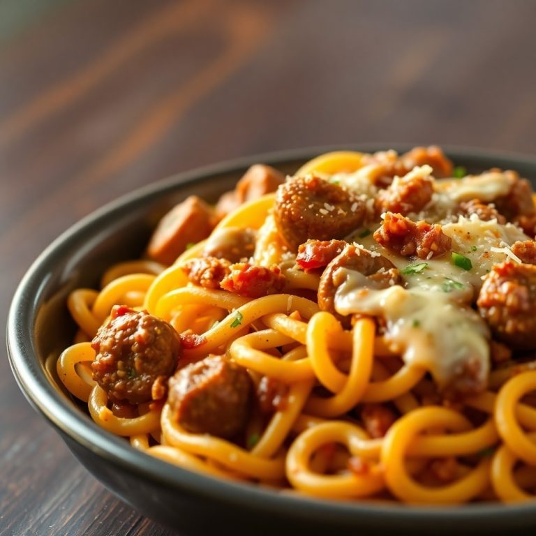 one-pot honey BBQ sausage pasta