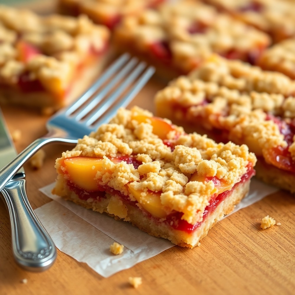 Peach Raspberry Crumb Bars