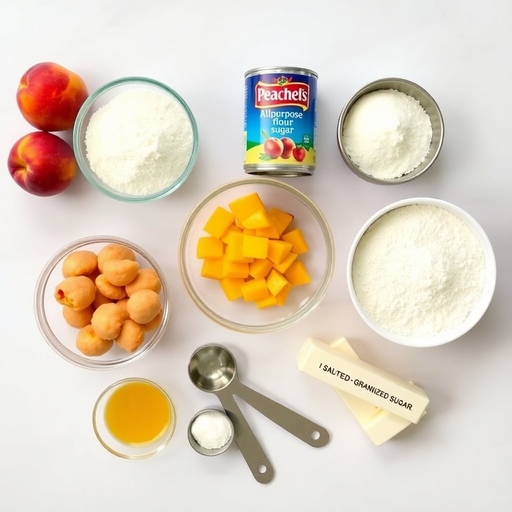Peaches and Cream Crumble Bars Ingredients