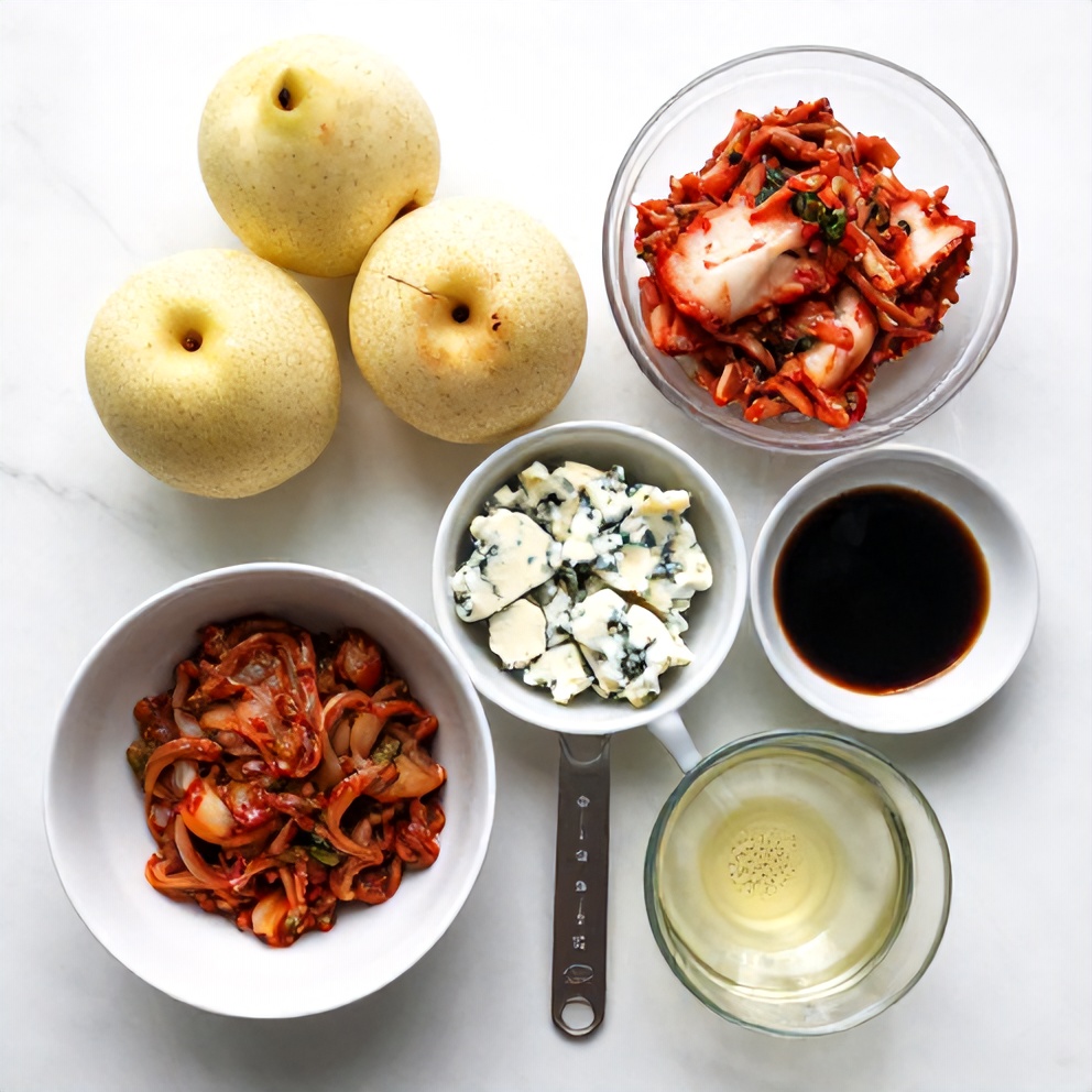 Pear Kimchi Salad Ingredients