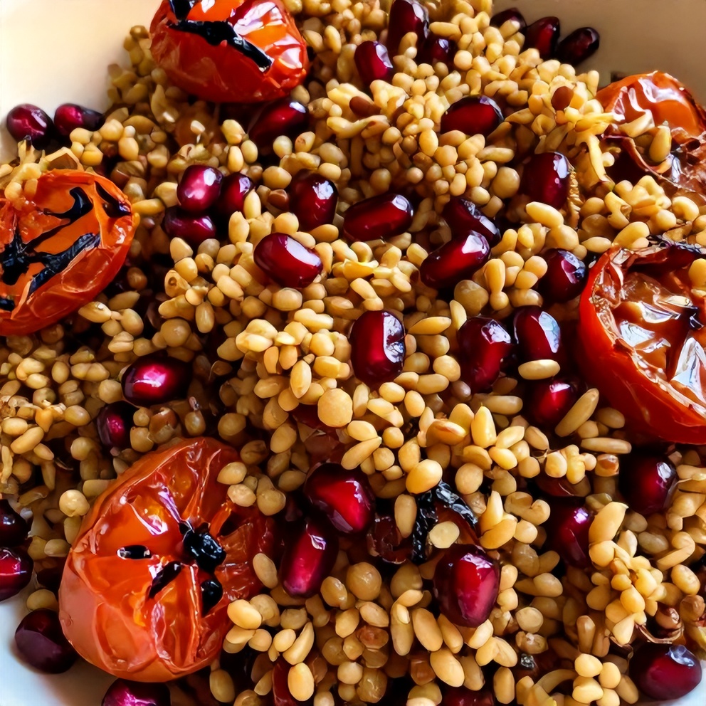 pomegranate bulgur salad