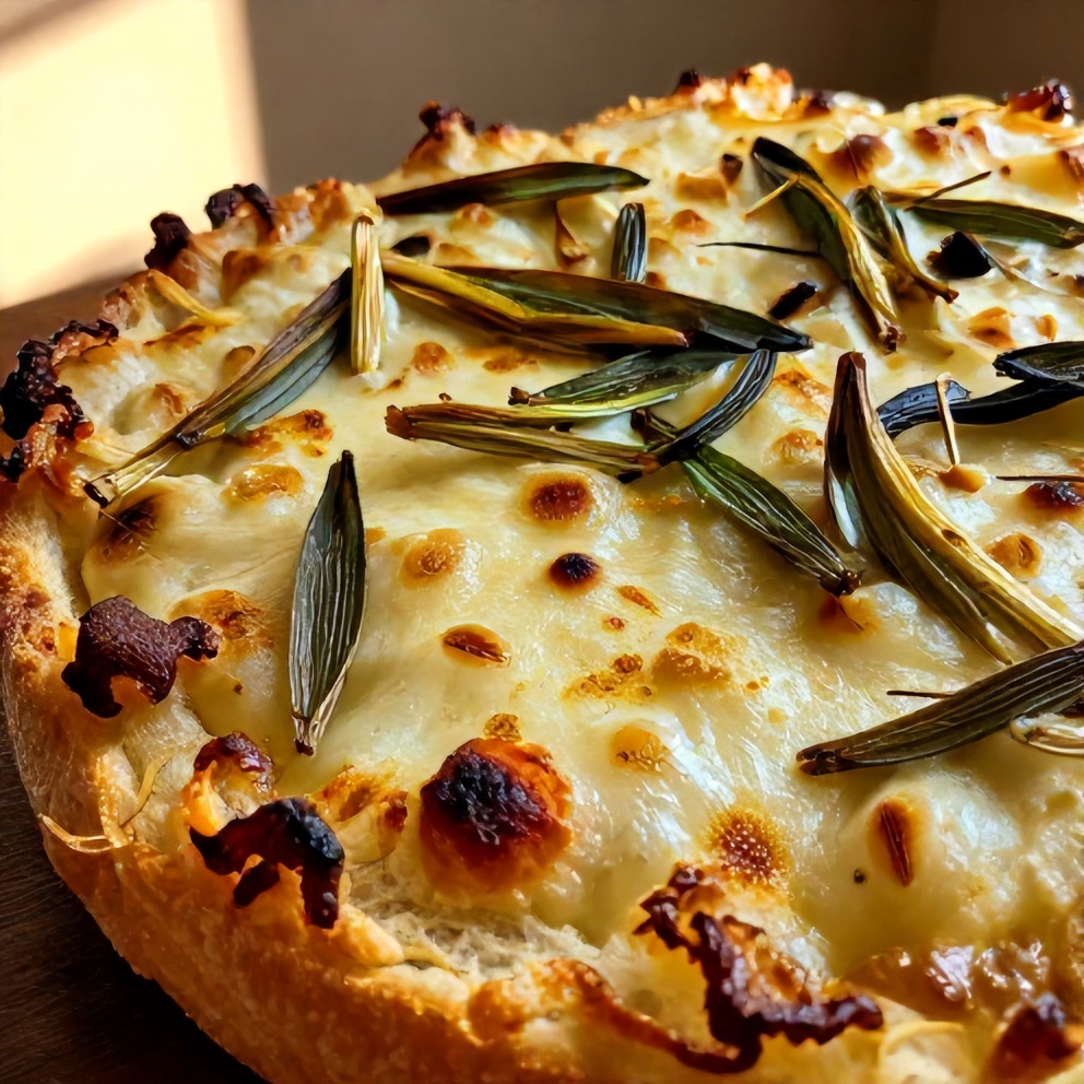 Quick Cheesy Garlic Bread with Wild Ramps