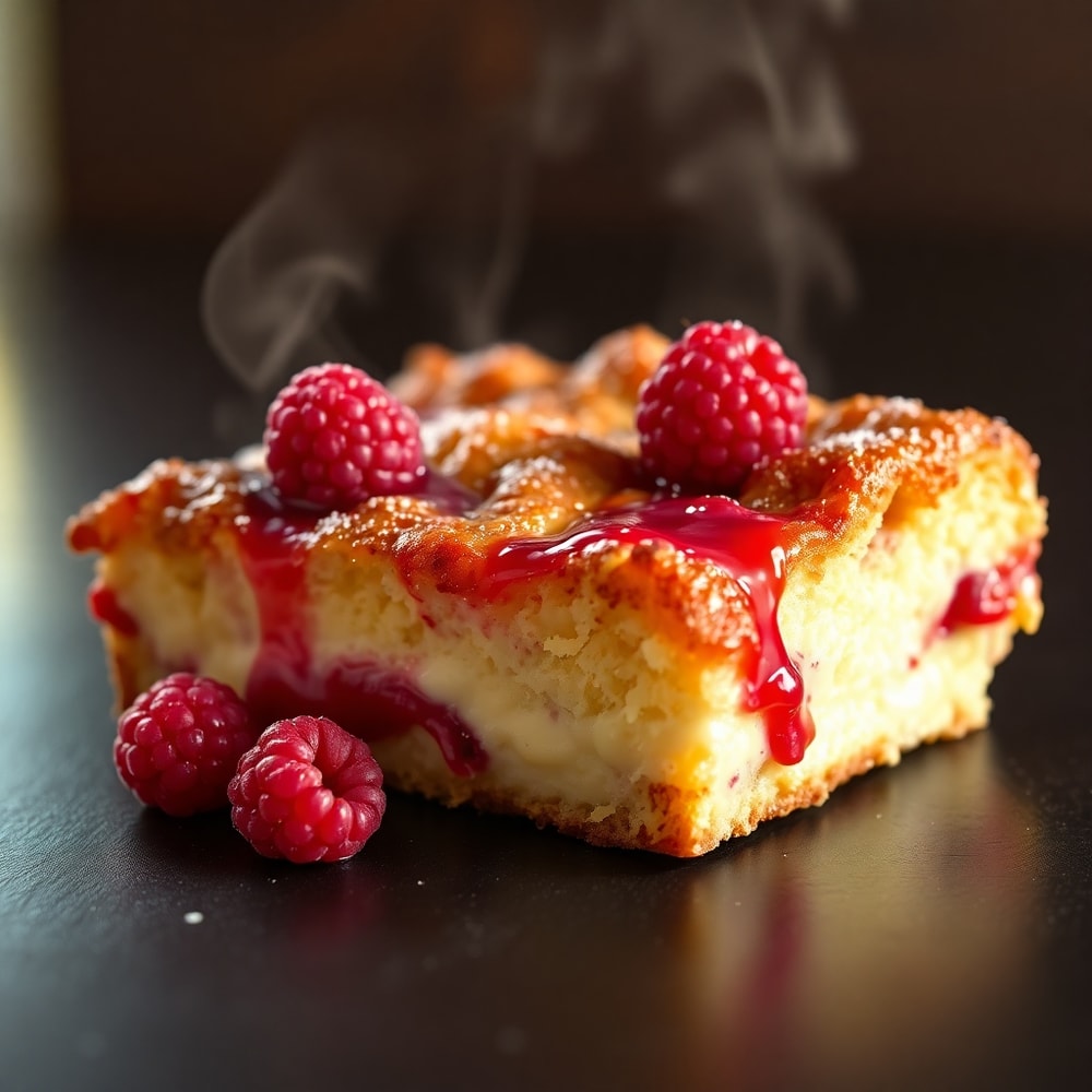 Raspberry Cheesecake French Toast Casserole