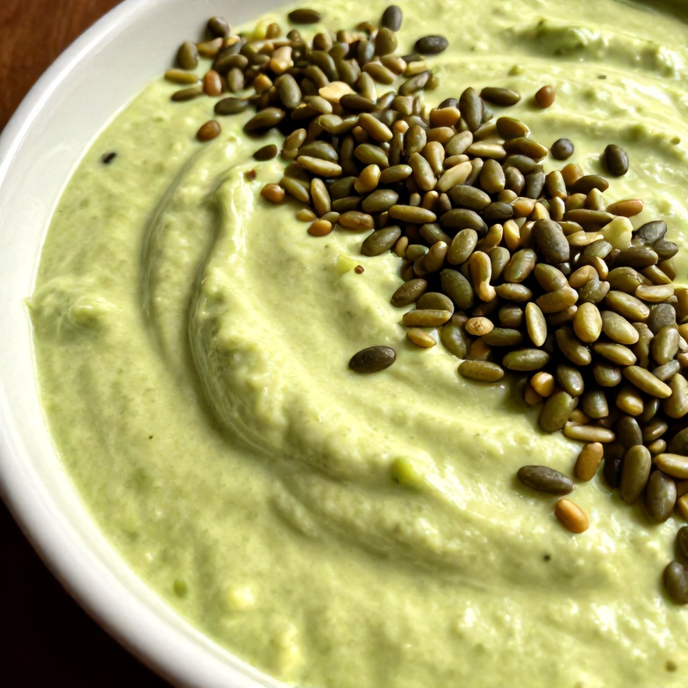 Roasted Tomatillo Avocado Crema