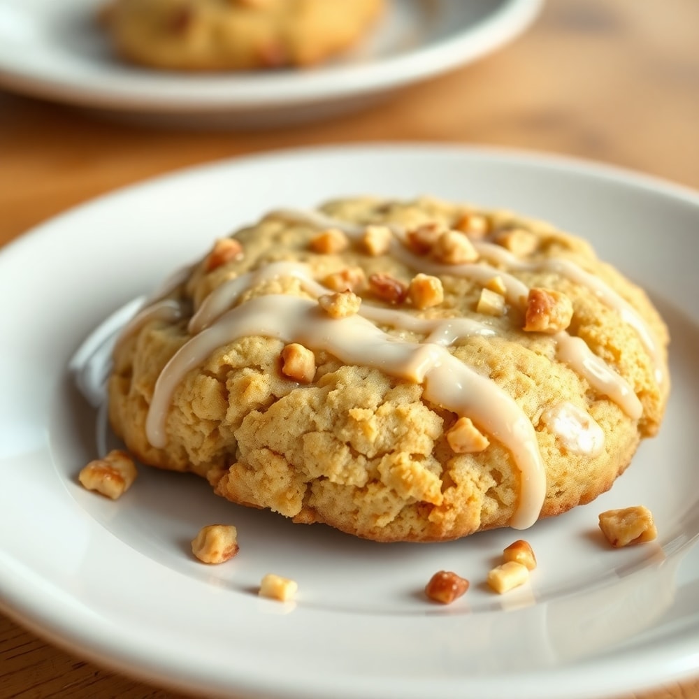 Plated Soft Banana Bread Cookies