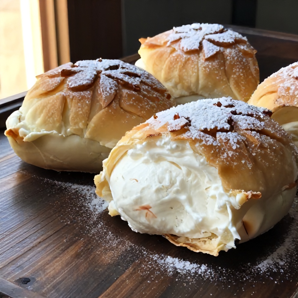 Soft Ricotta Almond Pillows