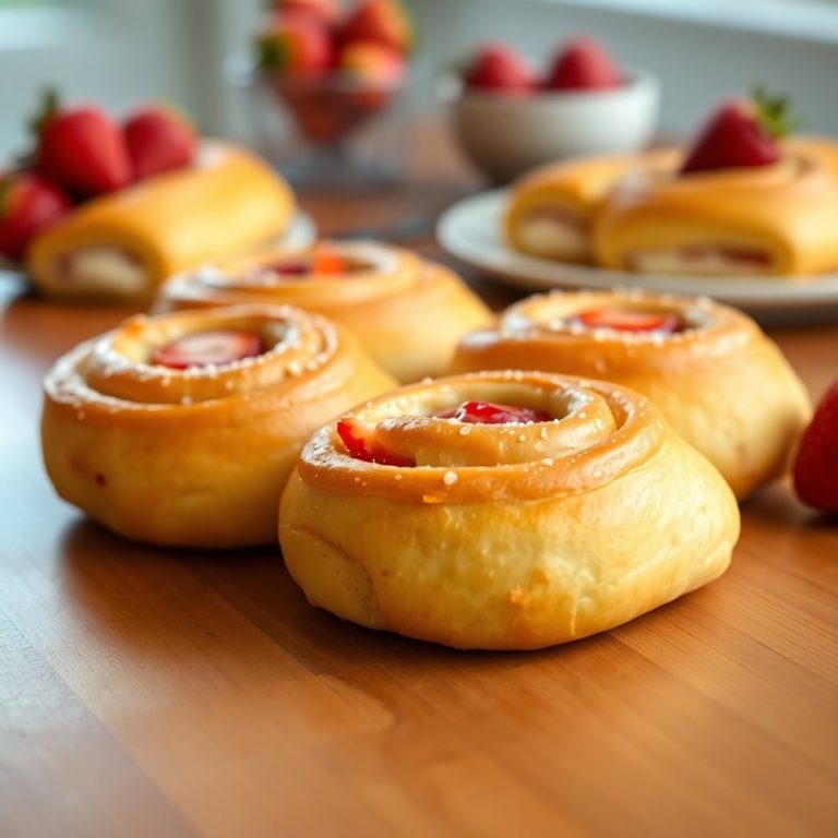 Strawberry Cheesecake Breakfast Rolls